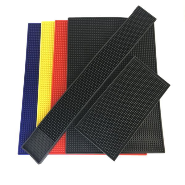 PMS Red Diy Bar Counter Rubber Mats Excellent Durability Tear Resistance