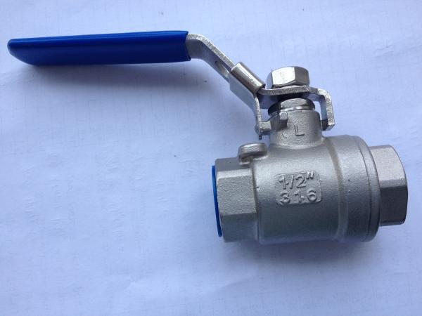 4'' 1000WOG 2PC Stainless Steel Ball Valves , Female Threaded End Hand Operated Ball Valve