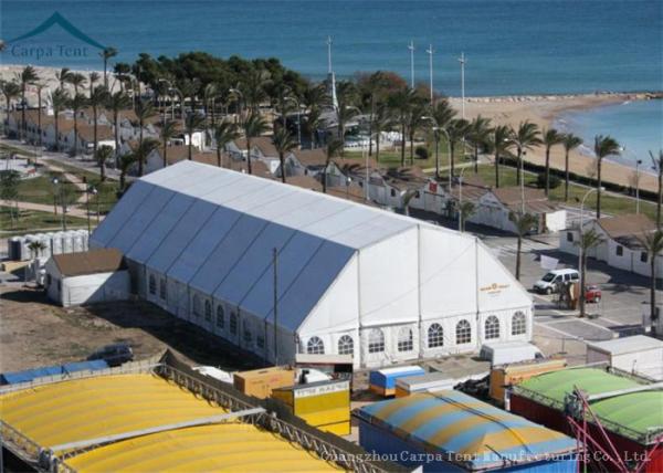 25m * 35m Deluxe Ridge Canvas Marquee Tents PVC Durable Polygon For Industry Event