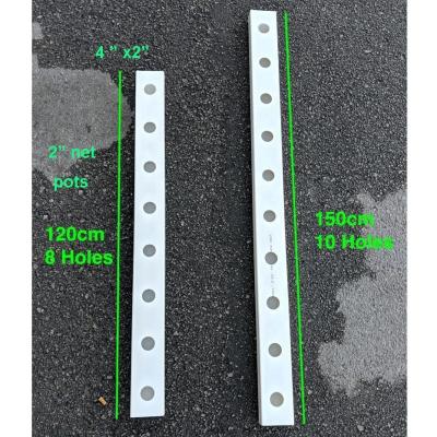 Customizable NFT Pipes PVC Channel 2 Meters Length 100x50mm for Hydroponic Growing