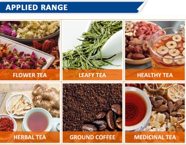 200mm Automatic Small Tea Bag Packing Machine 500ml For Food