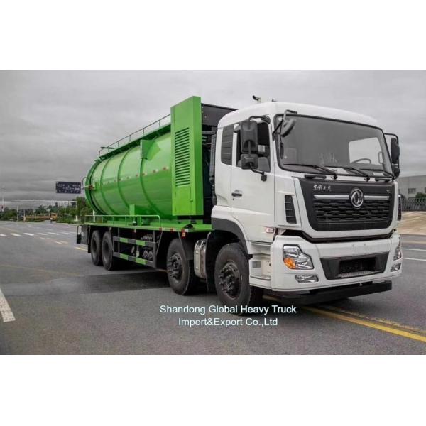 Precio de fábrica 8*4 380hp camión de aspiración de aguas residuales Dongfeng chasis 18000L tanque