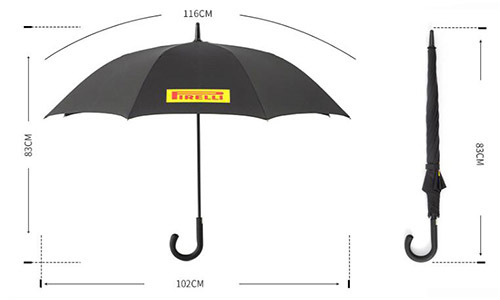 Durable 46 Inch Walking Stick Umbrella Lightweight With Hidden Button