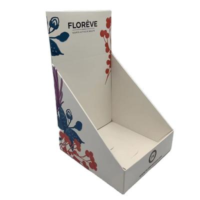 A bancada personalizada está o suporte de exposição facial da máscara do cartão para a loja