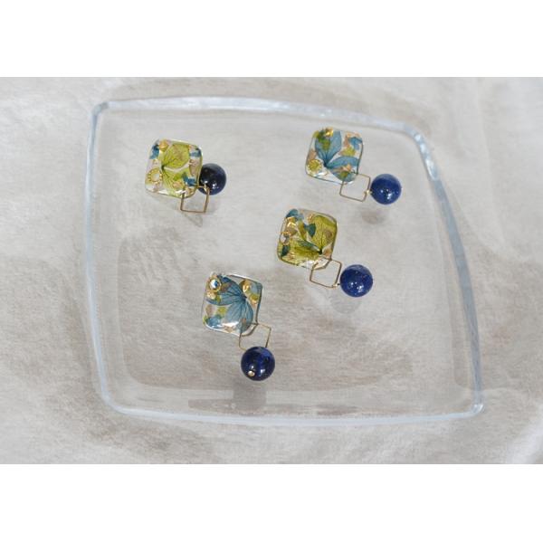 China Famous Designers Handmade Azure Stars Turquoise Germany Resin Woman Earrings With Ball