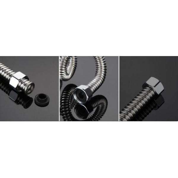 DN15 Explosion Proof Stainless Steel Brass Screw 360° Flexible Adjustable Corrugated Pipe For Water Tube 30cm Longth