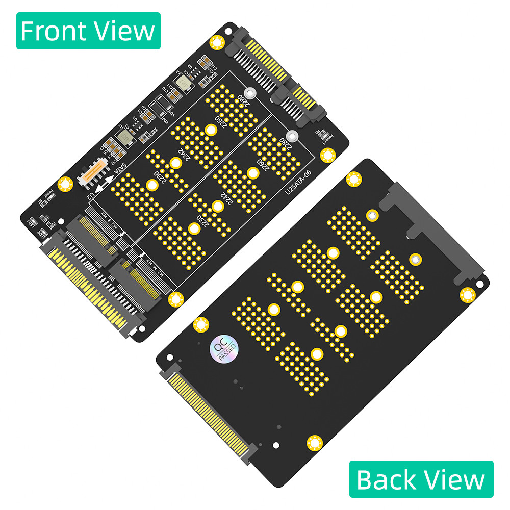 Новая версия 2 в 1 Комбо M.2 ((NGFF) NVME PCI-E SSD к U.2 SFF-8639 & M.2 ((NGFF) SATA SSD к адаптеру SATA