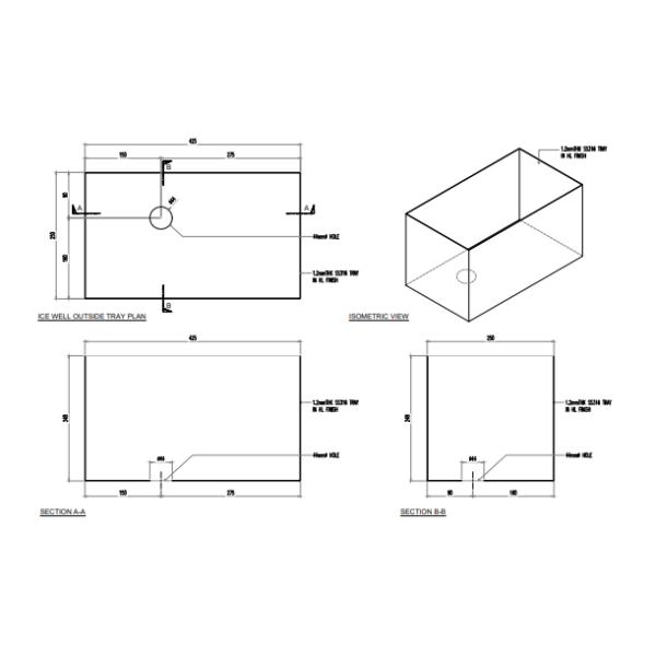 Нержавеющая сталь ледяной колодец для бара Молотный шампанский