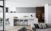 Finition de porte en mélamine Armoire de cuisine moderne pour meubles de cuisine de luxe