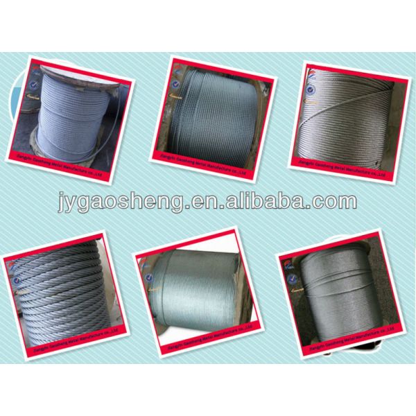 6x19 Steel Wire Rope for Fishing Net