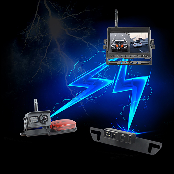 Wireless Rearview 7 Inch Backup Camera Monitor Support 2 Channel