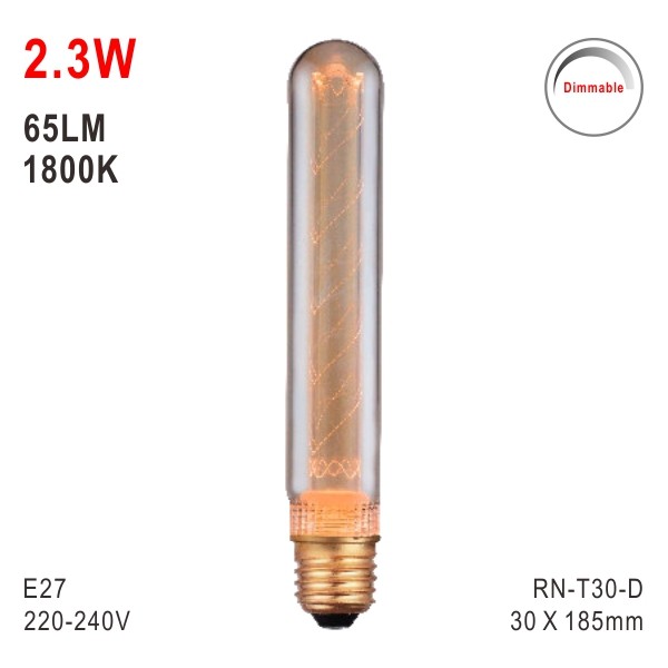 E27 LED Bulb, Deco Light, LED Lamp, Tube Bulb, Fashionable Glass Bulb, Candle Light