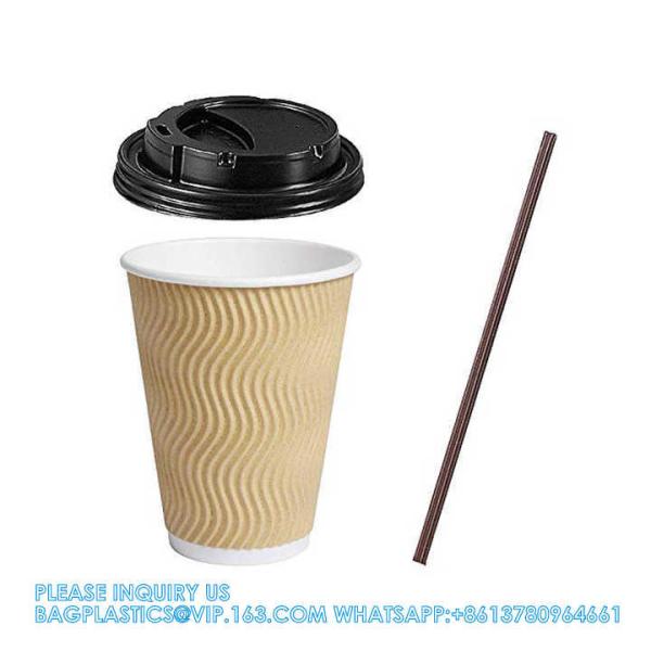Christmas Disposable Coffee Cups 12 Oz Insulated Ripple Wall Cup With Lid, Xmas Disposable Coffee Espresso Cups