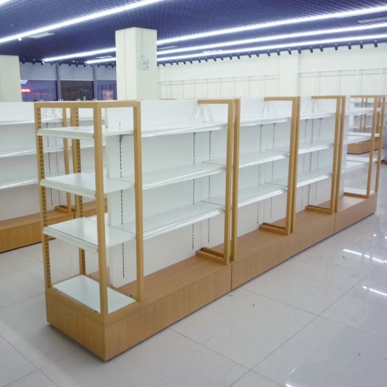 Приспособления дисплея супермаркета металла сетевого магазина/шельвинг гастронома гондолы для еды