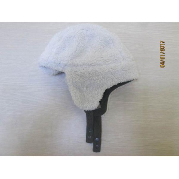Cute fleece ear flap/hat for boys--with shu velveteen inside--warmer in outside/winter