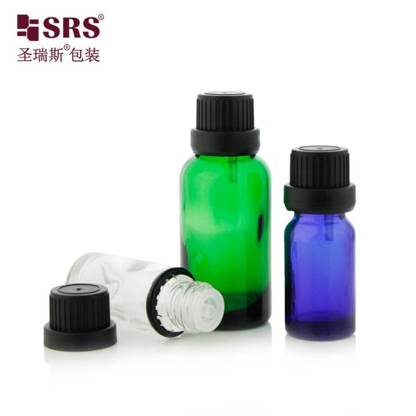 5ml 10ml 15ml 20ml 30ml 50ml 100ml Empty Green Blue Amber Clear Glass Bottle With CRC Cap Child Proof Bottles