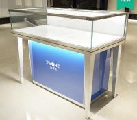 Vitrine allumée par étalage mobile de bijoux de magasin de bijoux de cadre d'alliage d'aluminium