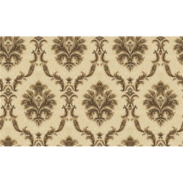 Italy Style Pvc Deep Embossed Wallpaper Waterproof With Damask Design