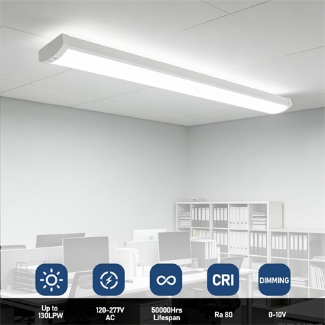 2FT 4FT LED Wrap Around Light Commercial Linear Ceiling Fixture for indoor lighting