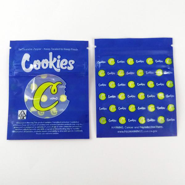 Blue Plastic Tobacco Pouch , Dry Herb Floral Packaging Bags Lightweight