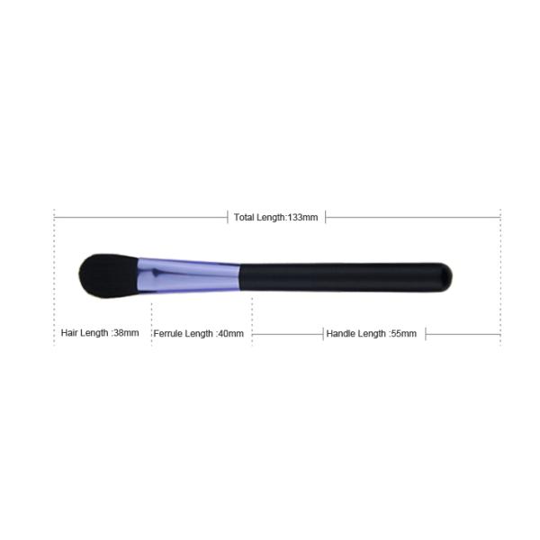 Professional Powder Foundation Brush With Purple Aluminum Ferrule