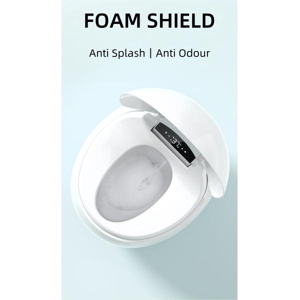 Egg Shape Smart Intelligent Toilet Digital Display Ceramic Multi Function