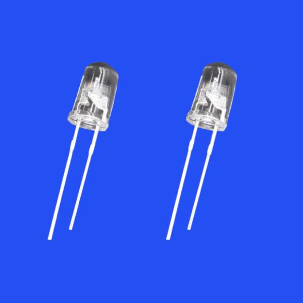 LED intermitente 5mm 0.5Hz 1/2 Ciclo de Função Cor Laranja 600-615nm 1500mcd Lente clara Dip LED intermitente