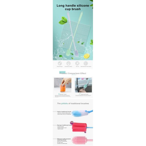 Щетка чистки бутылки силикона OEM гибкая складная