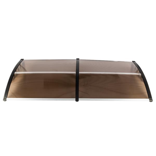 200x100 Brown Polycarbonate Window Awnings Rain Cover Household Application