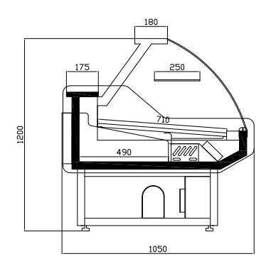 Delicatessen Display Fridges With Back Refrigerated Storage Cabinet