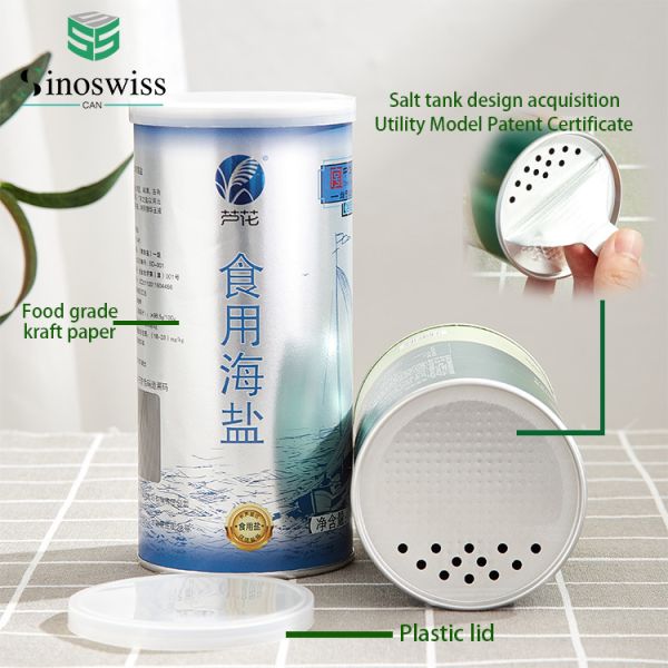 Patented Sifter Lid Spice Kraft Tube Packaging Food Grade Kraft Container For Seasoning