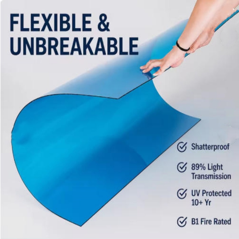 Polycarbonate Solid Board Cut To Size Transparent UV Resistant Plastic Sheet
