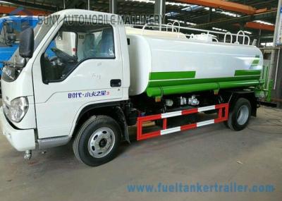 Foton 3000L Carbon Steel Construction Water Truck / Stainless Steel Water Truck
