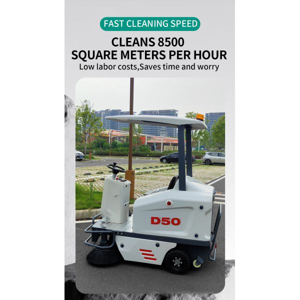 Riding Cordless Commercial Floor Sweeper Machines Outdoor 1500W 180L