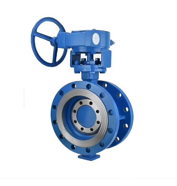 2in-48in Large Caliber WCB SS304/316 Flange Hard Seal Double Flange Double Offset Butterfly Valve with Gearbox  Standard