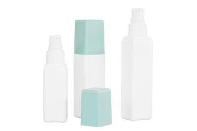 Botelha de spray para dormir 50 ml 75 ml 90 ml Loção quadrada PE ou frasco de spray