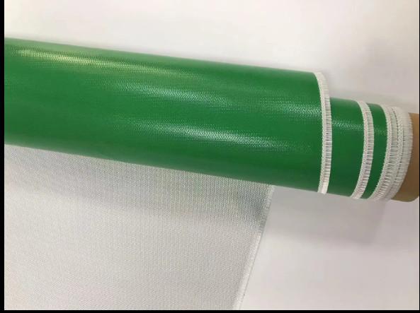 Green Silicone Fiberglass Cloth Double Sides Silicone Coated Fiberglass Cloth For Ventilation Pipeline