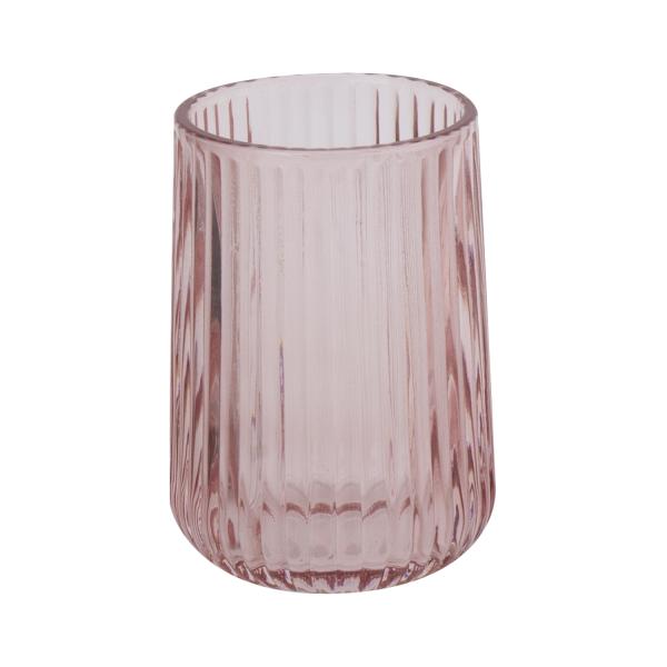 Розовое стекло для ванной комнаты набор тыквенной формы вертикальная полоса стекло лосьон распределитель бутылка ванной комнаты столешницы аксессуары