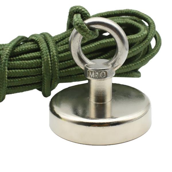 Magnet au néodyme à haute tolérance POTN08-75 550 lbs Fort avec trou de vis pour la pêche