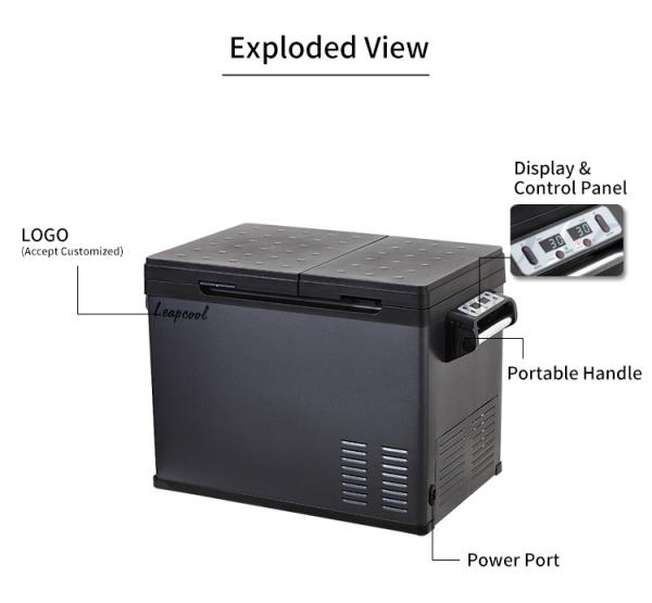30L Net Capacity Car Refrigerator with Dual Temperature and C5H10/C-pentane Insulation