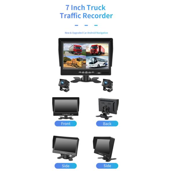Полная камера автомобиля DVR HD движение тележки дороги 7 дюймов двойное спереди и сзади видео-