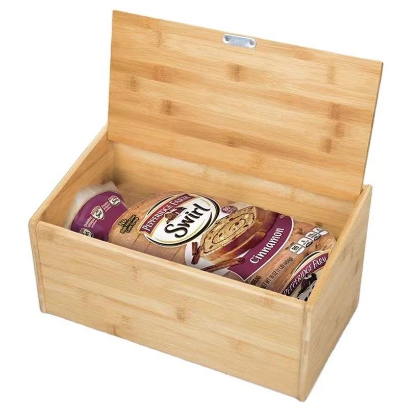 Clamshell Kitchen Supplies Storage Box Wooden Rectangle Storage Box Solid Wood Household Living Room Sundry Storage Box