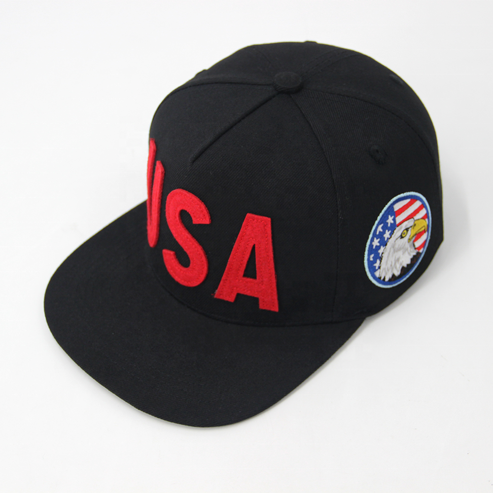 5 Panel Acrylic Snapback Hat Custom Embroidery Patch Gorras Sports Structured Flat Brim