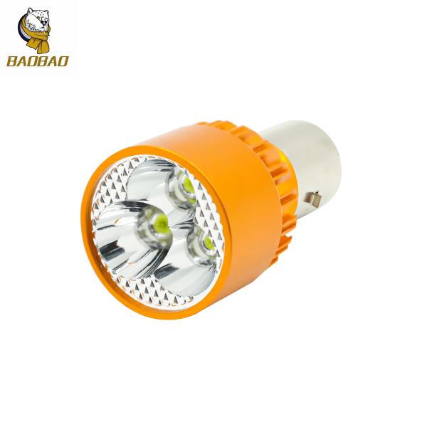 15W Metal Golden Case White Steady Color 3 Lens H4 BA20D Motorcycle Mini Driving Headlamp