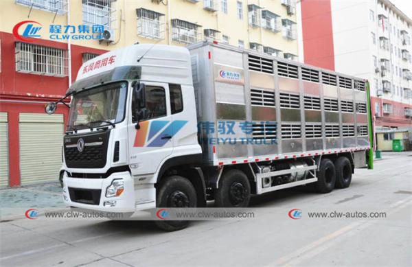 Caminhão do transporte animal das unidades de Dongfeng 8X4 120 da liga de alumínio