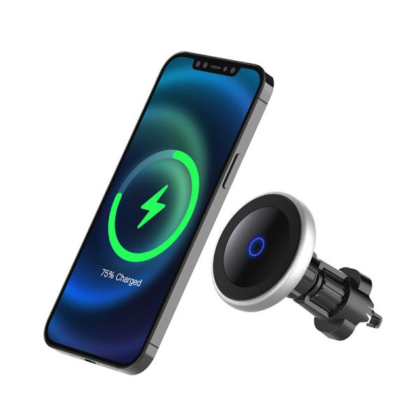 Watt sem fio 7.5W do carregador 15 da montagem magnética do carro compatível com MagSafe