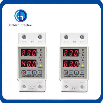 Dual Display AC Digital Under Voltage Protector 40A Current Protection Limiter