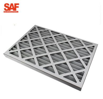 Pleated Industrial Air Filter Cardboard Frame G4 Cotton Hvac Oven Low Energy Consumption