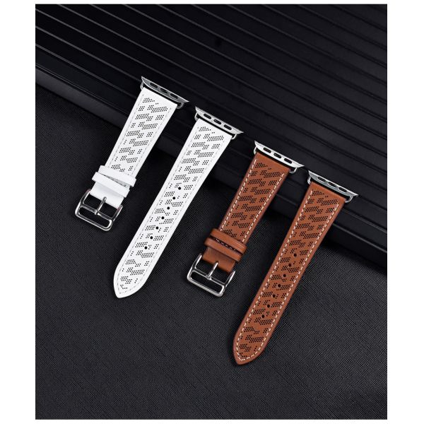 Irregular Polka Dot Genuine Leather Strap · 38~49mm | OEM