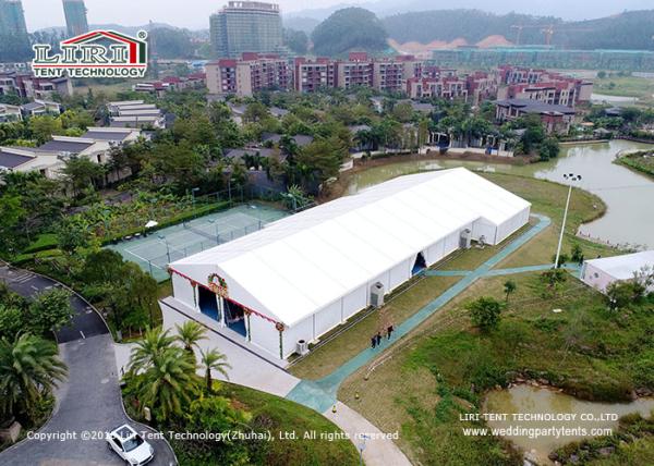 Aluminium Frame Huge Outdoor Tents For Parties / Wedding With Transparent PVC Roof